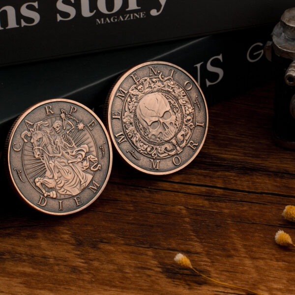Memento Mori and Carpe Diem Commemorative Coin | Embrace Life with Purpose