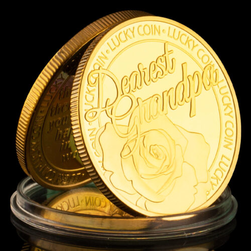 Dearest Grandpa Commemorative Coin | Honor Your Beloved Grandpa with Luck and Love