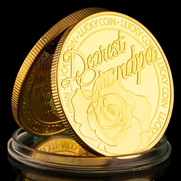 Dearest Grandpa Commemorative Coin | Honor Your Beloved Grandpa with Luck and Love