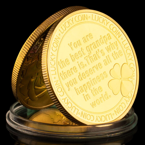 Dearest Grandpa Commemorative Coin | Honor Your Beloved Grandpa with Luck and Love