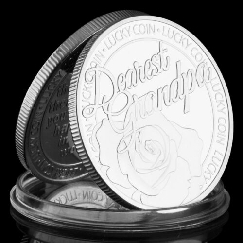 Dearest Grandpa Silver Plated Commemorative Coin
