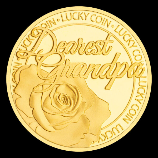 Dearest Grandpa Commemorative Coin | Honor Your Beloved Grandpa with Luck and Love