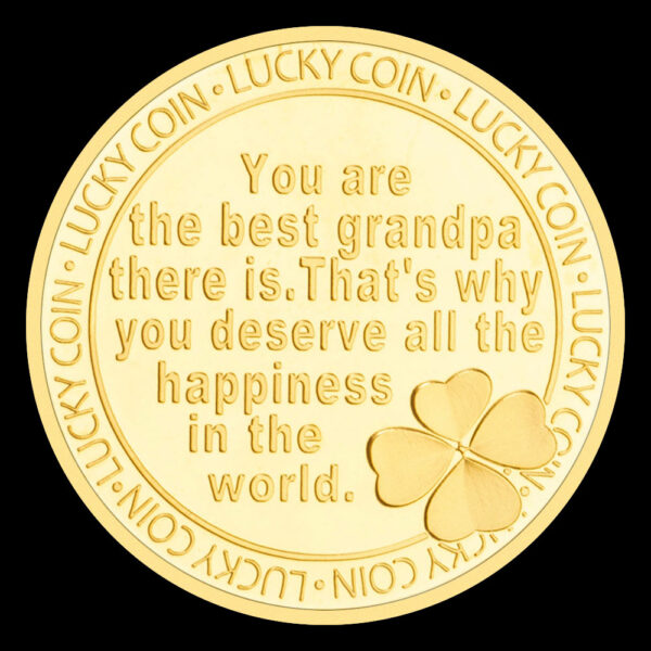 Dearest Grandpa Commemorative Coin | Honor Your Beloved Grandpa with Luck and Love