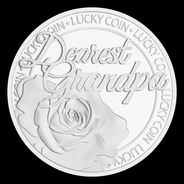 Dearest Grandpa Silver Plated Commemorative Coin