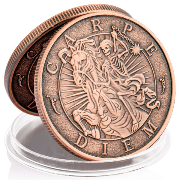 Memento Mori and Carpe Diem Commemorative Coin | Embrace Life with Purpose