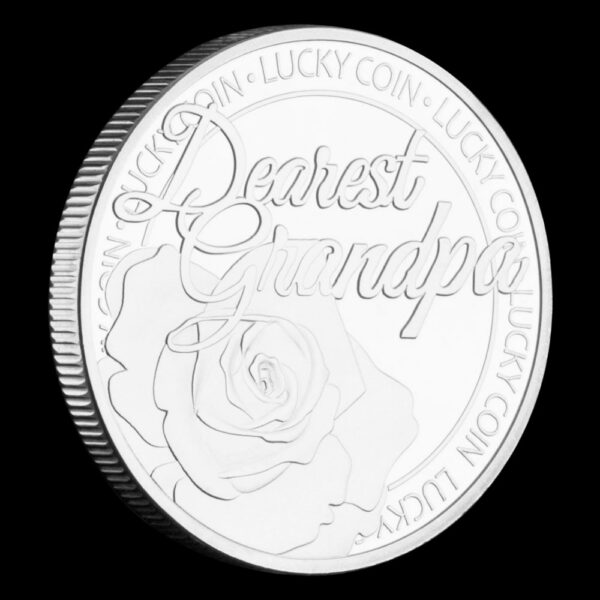 Dearest Grandpa Silver Plated Commemorative Coin